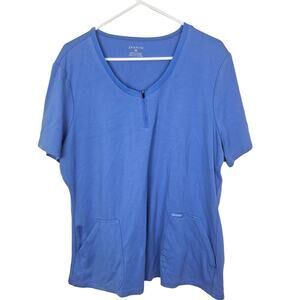 Jaanuu Scrub Top Jaanu Scrubs Women 2X Blue Scrub Top Women Scrubs Women Work